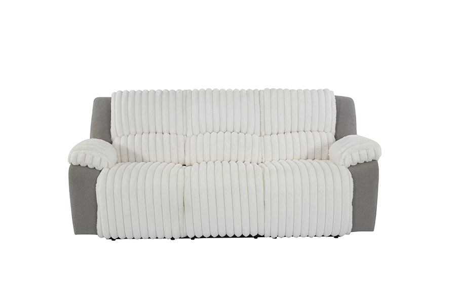 RC-2491 Faux Fur dengan Sherpa Manual Dual-Sided Recliner Tiga sofa
